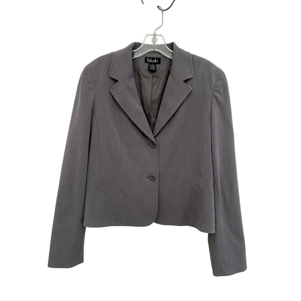 NWT GRAY RAFAELLA BLAZER JACKET SIZE 12 OFFICE SIREN LIBRARIAN CHIC